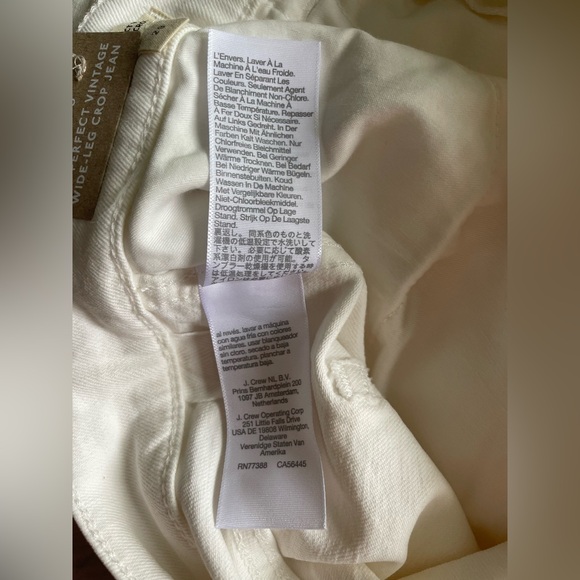 New Madewell The Perfect Vintage Wide-Leg Crop Jean tile White Size W28 - Picture 15 of 15